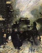George Wesley Bellows Steaming Streets oil painting